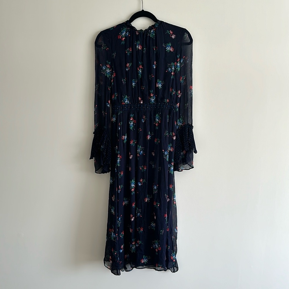 Pinko Maxi Dress Flarred Sleeves Size 4